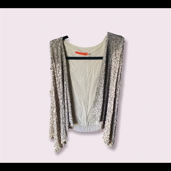 Alice + Olivia sparkle Gray Sequin Vest size S - Picture 2 of 10